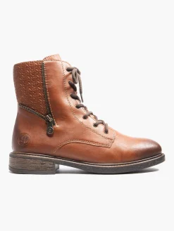 Rieker Brandy Coloured Lace Up Boots