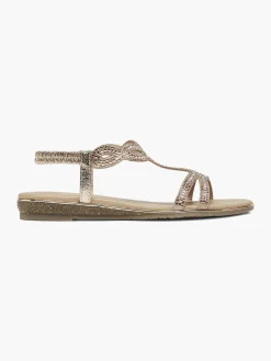 Rose Gold Diamante Sandals