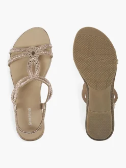 Rose Gold Diamante Sandals