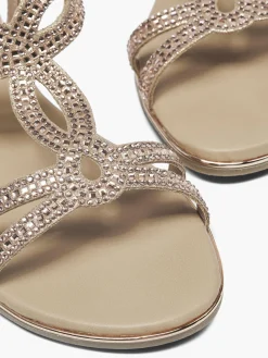 Rose Gold Diamante Sandals