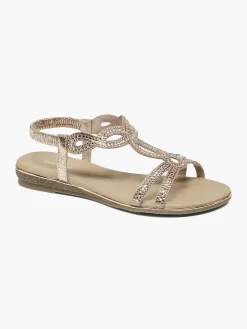 Rose Gold Diamante Sandals