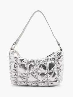 Silver Quilted Handbag