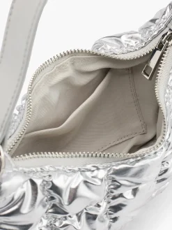 Silver Quilted Handbag