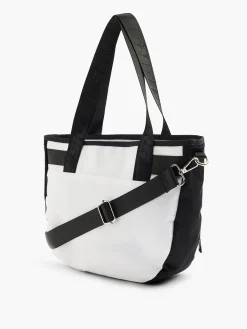 Skechers Black and White Contrast Tote with Zipper Detail