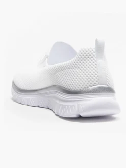 Skechers White Slip On Trainers