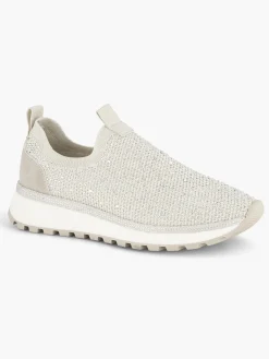 Slip On Knitted Trainer With Diamante Detail