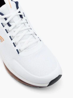 Solair Skechers White/Navy/Orange Memory Foam Trainers