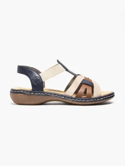 Tan and Navy Rieker Comfort Sandal