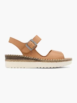 Tan Ankle Strap Comfort Sandal