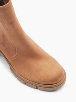 Tan Heeled Ankle Boot