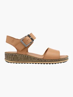Tan Leather Buckle Sandals
