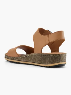 Tan Leather Buckle Sandals