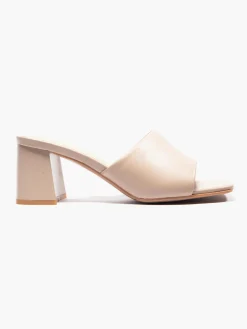 Taupe Backless Mule