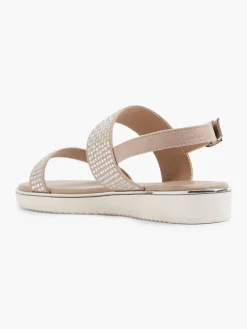 Taupe Diamante Sandal with Contrasting Platform