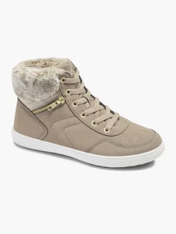 Taupe Hi Top Lace-up Boot