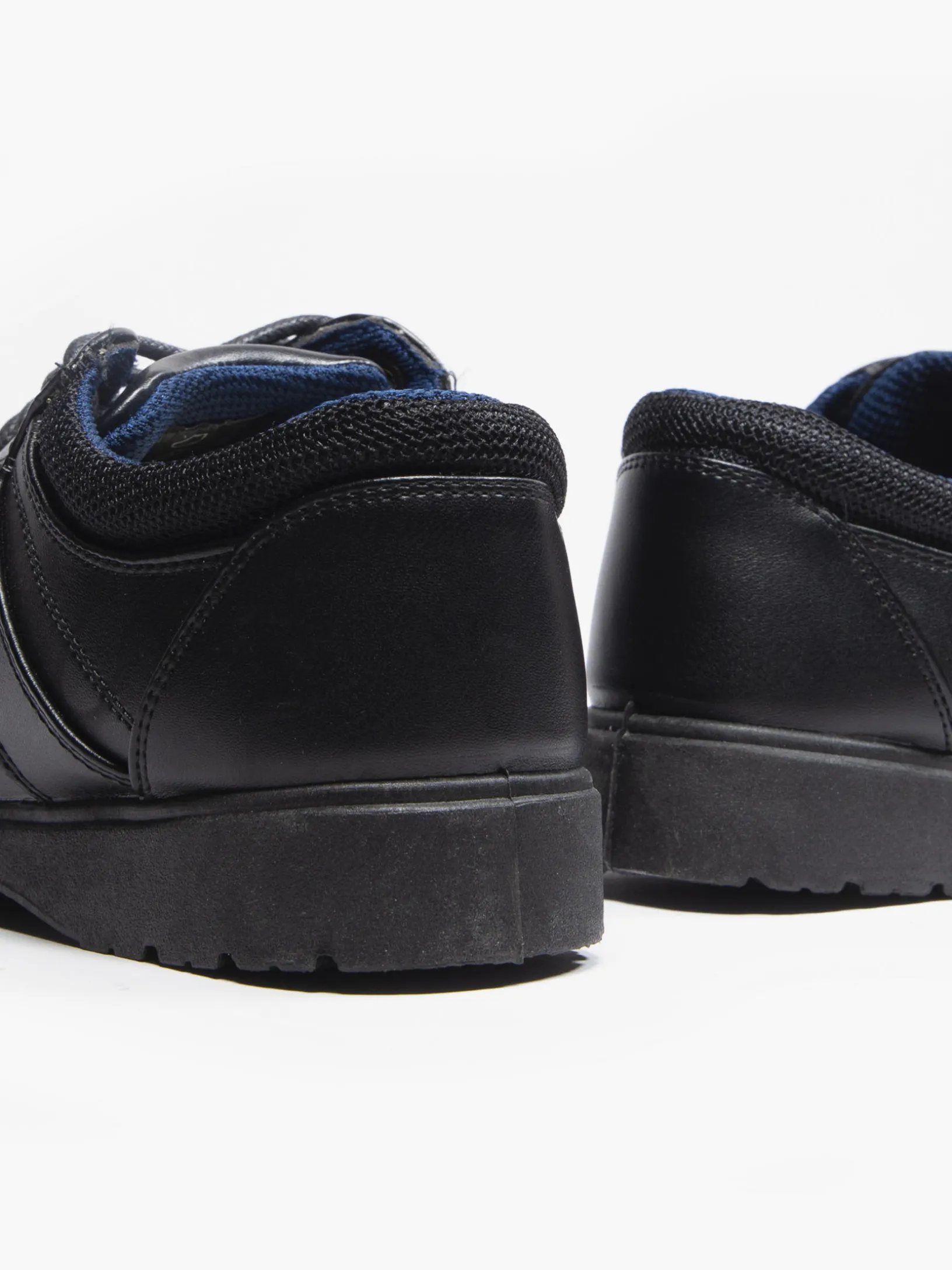 Teen Boys Black Chunky Lace Up Shoes