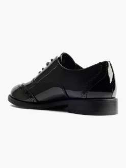 Teen Girl Graceland Lace up Black Patent Pu Shoe