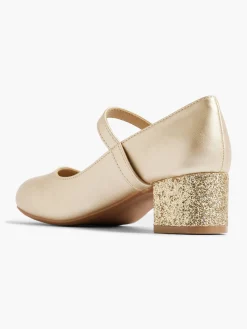 Teen Girl Heeled Party Shoe With Diamante Buckle