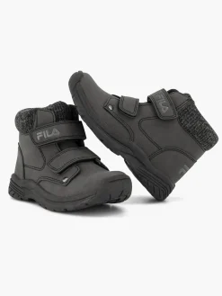 Toddler Boy Black Fila Double Strap Ankle Boots