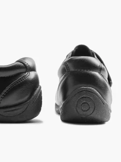 Toddler Boy Black Single Strap Shoes