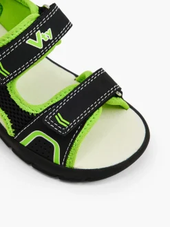 Toddler Boy Black/Neon Caged Sandal
