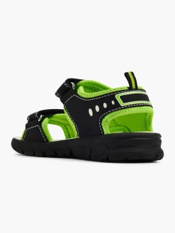 Toddler Boy Black/Neon Caged Sandal