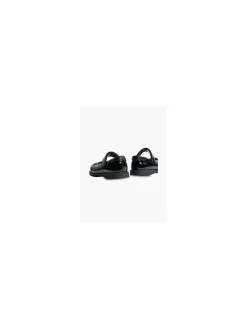 Toddler Girl Black Cute Cat Face School Shoes