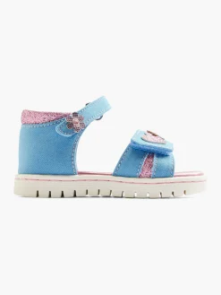 Toddler Girl Denim Sandal with Glitter