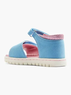 Toddler Girl Denim Sandal with Glitter