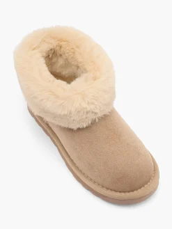 Toddler Girl Faux Fur Collar Slip On Boot