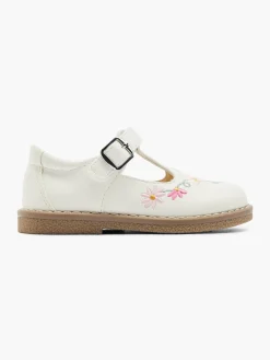 Toddler Girl Floral Embroidered T-Bar Shoe