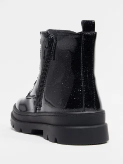 Toddler Girl Glitter Patent Ankle Boot