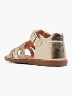 Toddler Girl Gold Glitter Caged Sandal