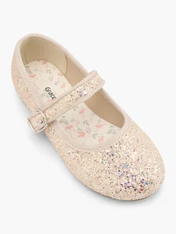Toddler Girl Light Gold Glitter Ballerina