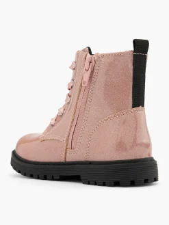 Toddler Girl Pink Glitter Lace Up Boot