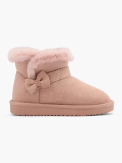 Toddler Girl Slip On Faux Fur Lined Boot With Side Bow