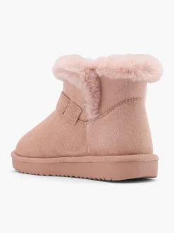 Toddler Girl Slip On Faux Fur Lined Boot With Side Bow
