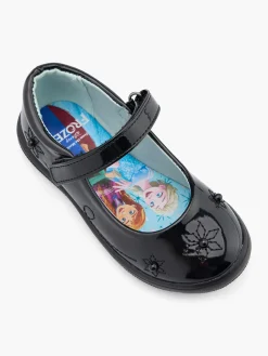 Toddler Girls Frozen Black Patent Touch Fasten Shoe