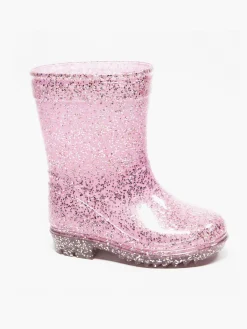 Toddler Girls Pink Glitter Wellies