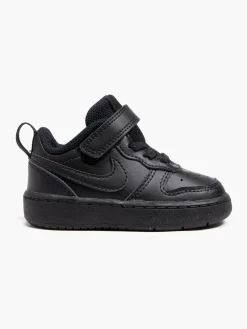 Toddler Nike Court Borough Black Touch Strap Trainers