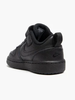 Toddler Nike Court Borough Black Touch Strap Trainers