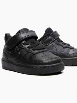 Toddler Nike Court Borough Black Touch Strap Trainers