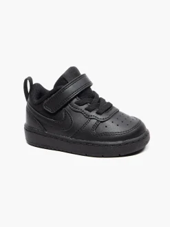 Toddler Nike Court Borough Black Touch Strap Trainers