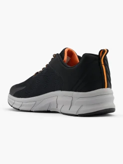 Victory Black/Orange Lace Up Trainers