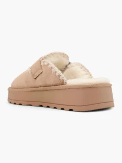 Warm Lined Slip On With Buckle & Stitch Detail