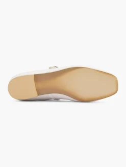 White Ballerina Shoe with Strap