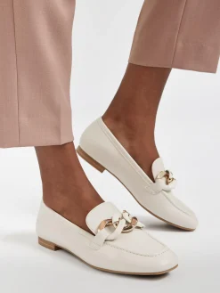 White Chain Detail Loafer