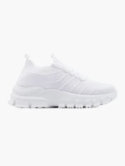White Chunky Lace Up Trainer