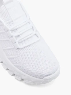 White Chunky Lace Up Trainer
