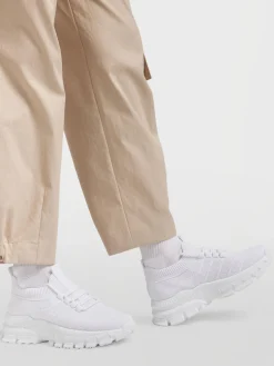 White Chunky Lace Up Trainer